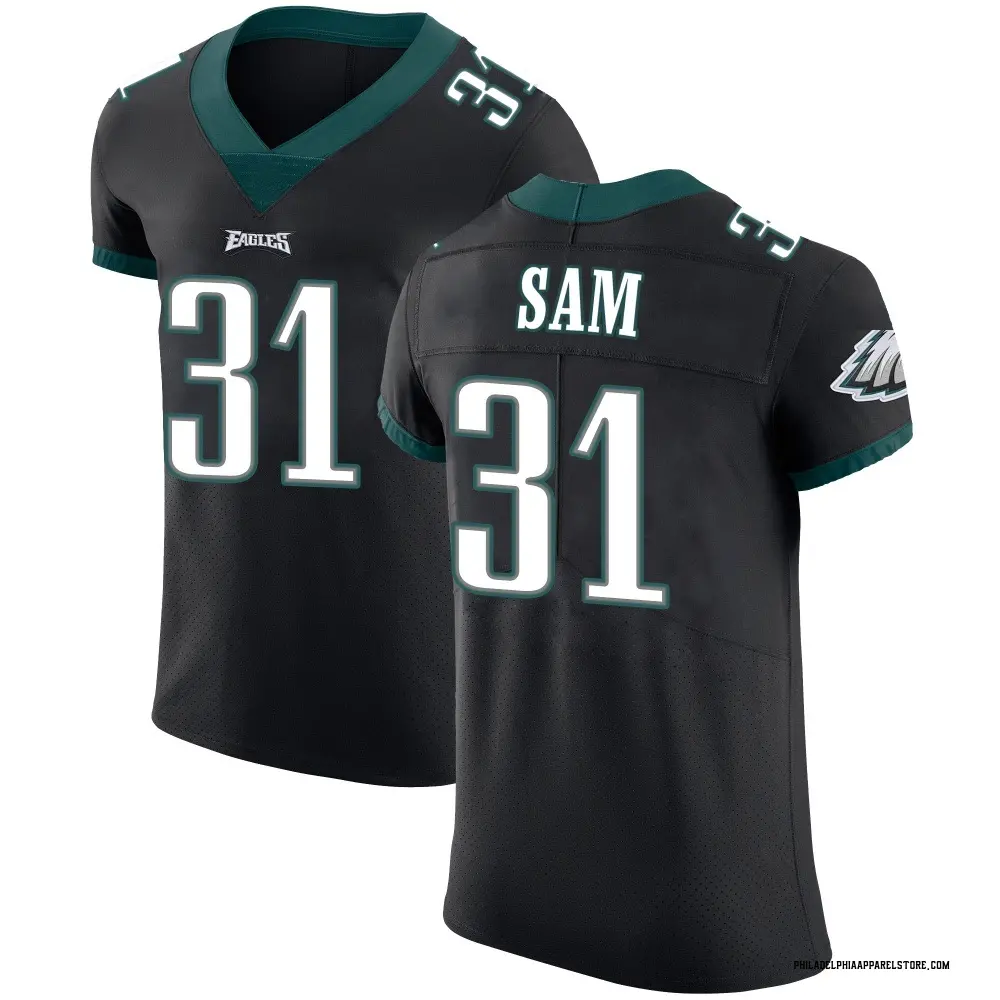 Andre' Sam Men's Elite Black Philadelphia Eagles Alternate Vapor Untouchable Jersey