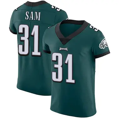 Andre' Sam Men's Elite Green Philadelphia Eagles Midnight Team Color Vapor Untouchable Jersey