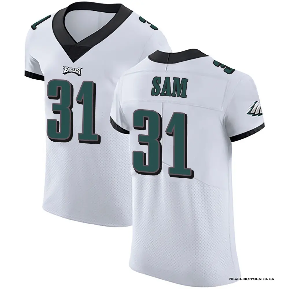 Andre' Sam Men's Elite White Philadelphia Eagles Vapor Untouchable Jersey
