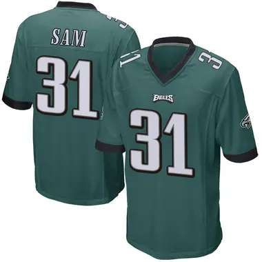 Andre' Sam Men's Game Green Philadelphia Eagles Team Color Jersey