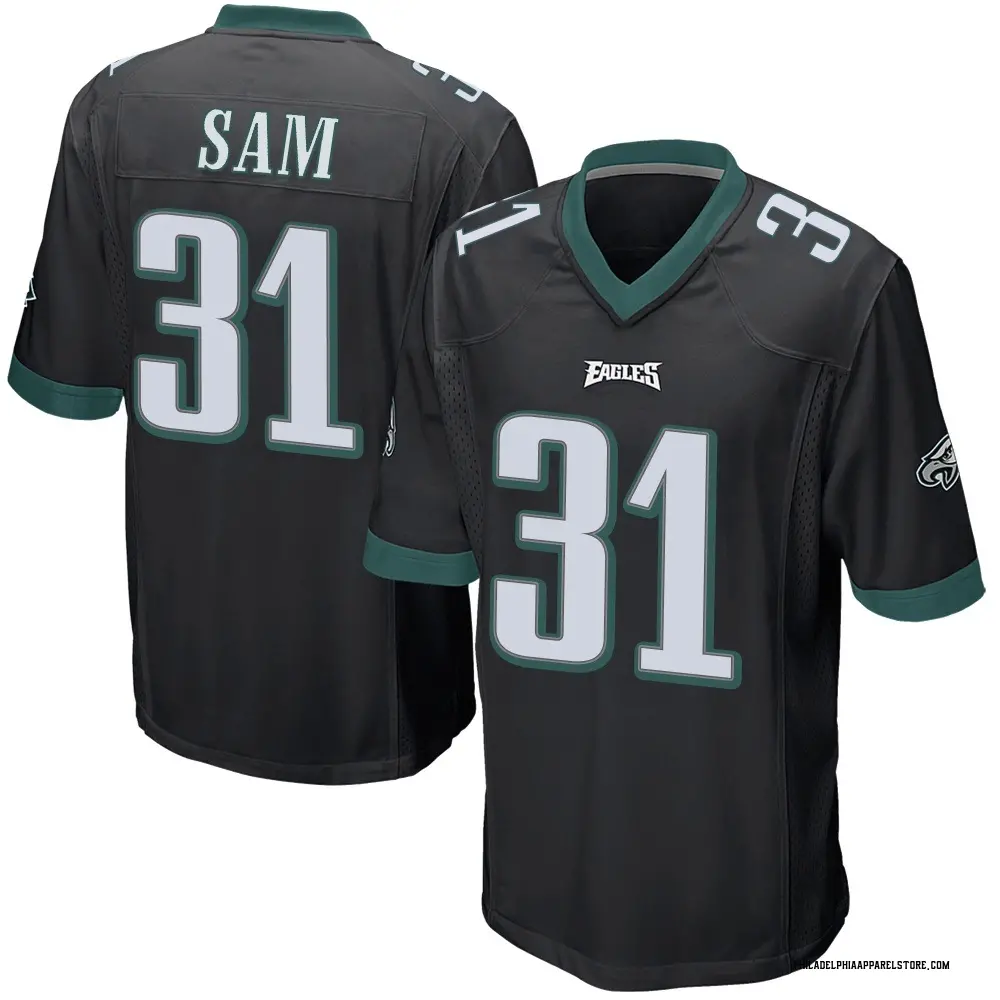 Andre' Sam Youth Game Black Philadelphia Eagles Alternate Jersey
