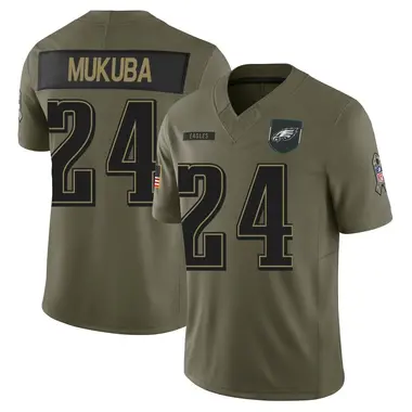 Andrew Mukuba Youth Limited Olive Philadelphia Eagles 2025 Salute to Service Jersey