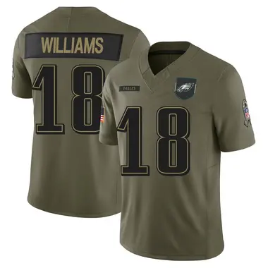Avery Williams Men's Limited Olive Philadelphia Eagles 2025 Salute to Service Jersey