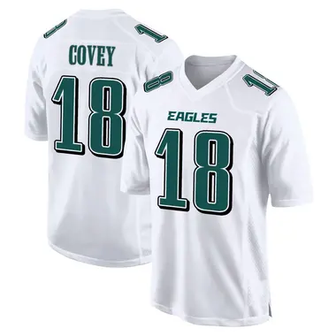 Britain Covey Men's Game White Philadelphia Eagles Tundra Fashion Jersey