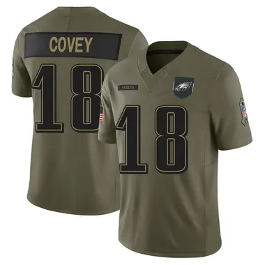Britain Covey Men's Limited Olive Philadelphia Eagles 2025 Salute to Service Jersey