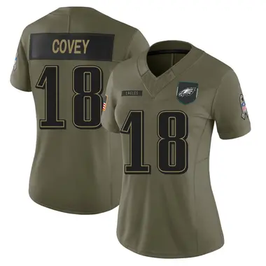 Britain Covey Women's Limited Olive Philadelphia Eagles 2025 Salute to Service Jersey