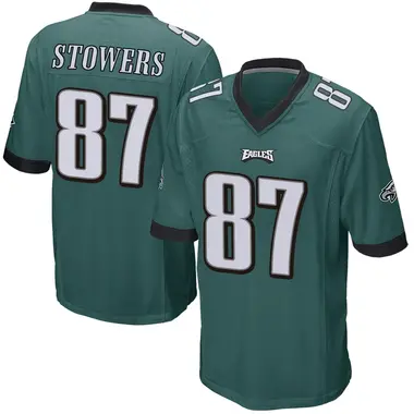 Eli Stowers Men's Game Green Philadelphia Eagles Team Color Jersey