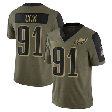 Fletcher Cox Men's Limited Olive Philadelphia Eagles 2021 Salute To Service Jersey