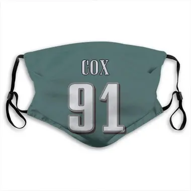 Fletcher Cox Name & Number Green Philadelphia Eagles Face Mask