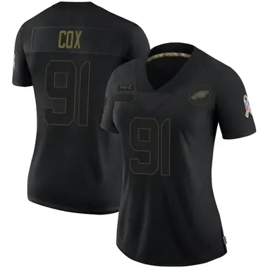 Fletcher Cox Women's Limited Black Philadelphia Eagles 2020 Salute To Service Jersey