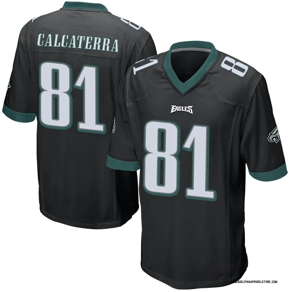 Grant Calcaterra Men's Game Black Philadelphia Eagles Alternate Jersey