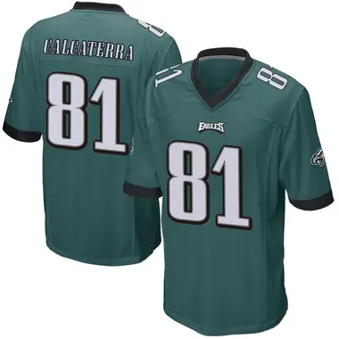 Grant Calcaterra Men's Game Green Philadelphia Eagles Team Color Jersey