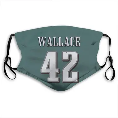 K'Von Wallace Name & Number Green Philadelphia Eagles Face Mask
