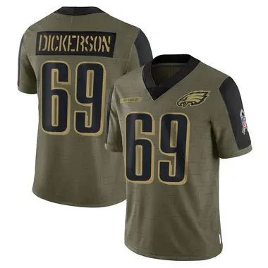 Landon Dickerson Men's Limited Olive Philadelphia Eagles 2021 Salute To Service Jersey