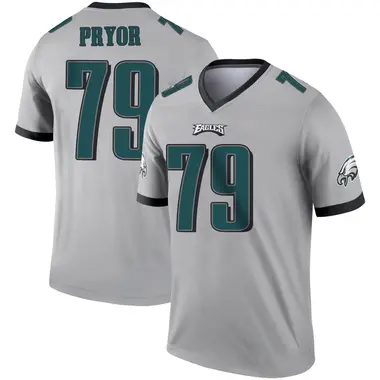 Matt Pryor Men's Legend Philadelphia Eagles Silver Inverted Jersey