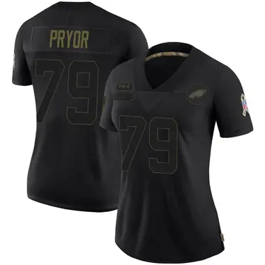 Matt Pryor Women's Limited Black Philadelphia Eagles 2020 Salute To Service Jersey