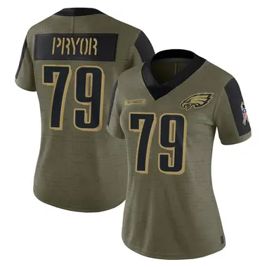 Matt Pryor Women's Limited Olive Philadelphia Eagles 2021 Salute To Service Jersey