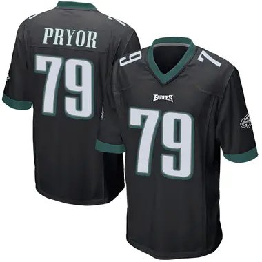 Matt Pryor Youth Game Black Philadelphia Eagles Alternate Jersey