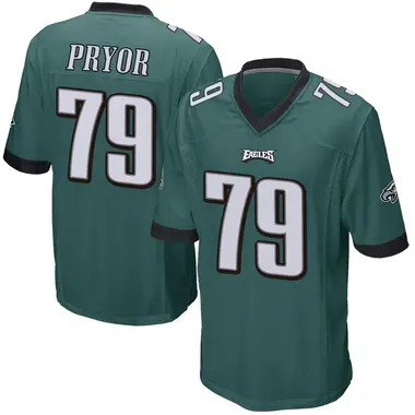 Matt Pryor Youth Game Green Philadelphia Eagles Team Color Jersey