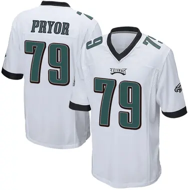 Matt Pryor Youth Game White Philadelphia Eagles Jersey