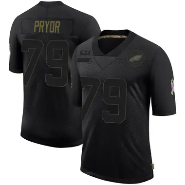 Matt Pryor Youth Limited Black Philadelphia Eagles 2020 Salute To Service Jersey
