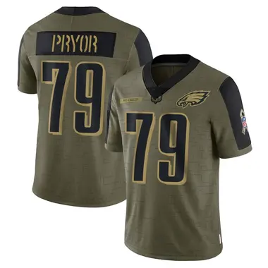 Matt Pryor Youth Limited Olive Philadelphia Eagles 2021 Salute To Service Jersey