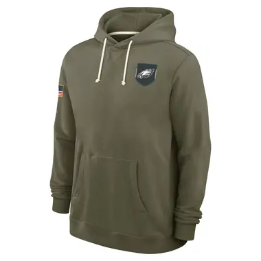 Men's Olive Philadelphia Eagles 2025 Salute to Service Sideline Hoodie